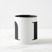 Modern Monogram Initial Letter N Black and White Tasse (Zentrum)