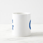 Modern Monogram Initial Letter Navy Blue Kaffeetasse (Mittel)