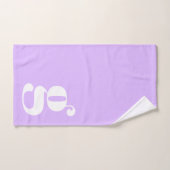Modern Monogram Initial Letter Pastel Lavender Badhandtuch Set (Handtuch)