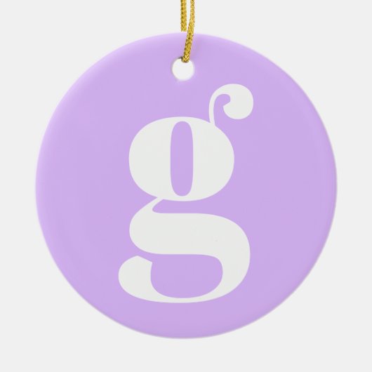 Modern Monogram Initial Letter Pastel Lavender Keramik Ornament (Vorne)