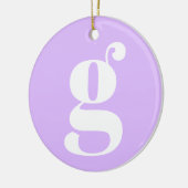Modern Monogram Initial Letter Pastel Lavender Keramik Ornament (Links)