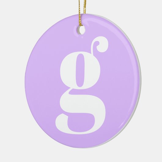 Modern Monogram Initial Letter Pastel Lavender Keramik Ornament (Links)
