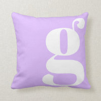 Modern Monogram Initial Letter Pastel Lavender