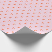 Modern Monogram Initial Letter Pastel Pink Orange Geschenkpapier (Ecke)