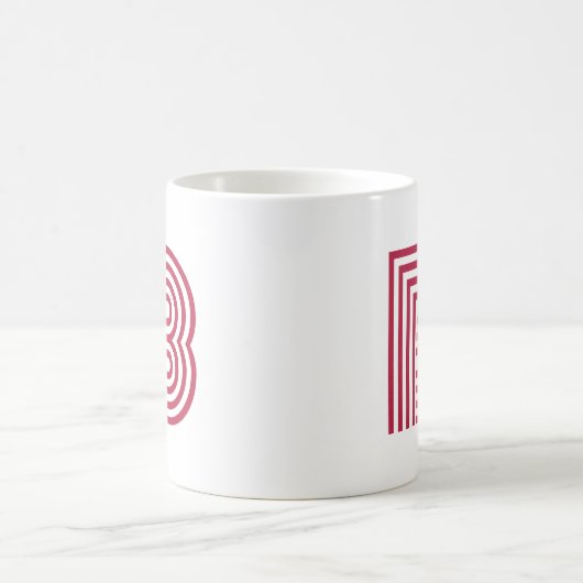 Modern Monogram Initial Letter Stilvoll Kaffeetasse (Mittel)