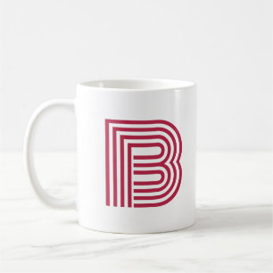 Modern Monogram Initial Letter Stilvoll Kaffeetasse