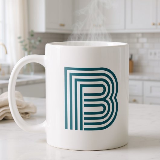 Modern Monogram Initial Letter Stylish Aquamarin G Kaffeetasse