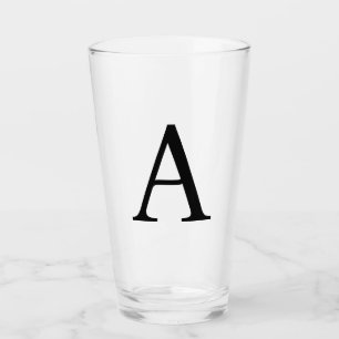 Modern Monogram Initial Letter Trendy Glas