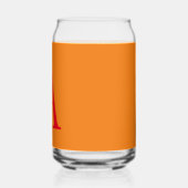 Modern Monogram Initial Letter Trendy Orange Red Dosenglas (Rechts)