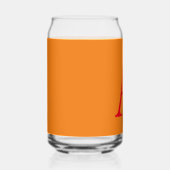 Modern Monogram Initial Letter Trendy Orange Red Dosenglas (Links)