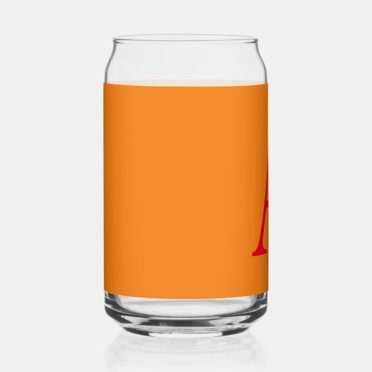 Modern Monogram Initial Letter Trendy Orange Red Dosenglas (Links)