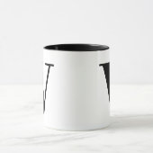 Modern Monogram Initial Letter V Black and White Tasse (Zentrum)