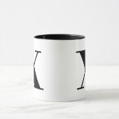 Modern Monogram Initial Letter x Black and White Tasse (Zentrum)