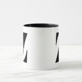 Modern Monogram Initial Letter Z Black and White Tasse (Zentrum)