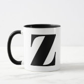 Modern Monogram Initial Letter Z Black and White Tasse (Links)