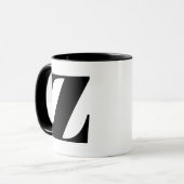 Modern Monogram Initial Letter Z Black and White Tasse (Vorderseite Links)