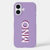 Modern Monogram Initial Lilac Drop Shadow Case-Mate iPhone Hülle (Rückseite)