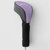 Modern Monogram Initial Lilac Drop Shadow Golf Headcover (angewinkelt)