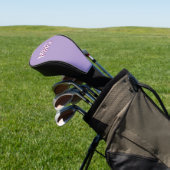 Modern Monogram Initial Lilac Drop Shadow Golf Headcover (In SItu)