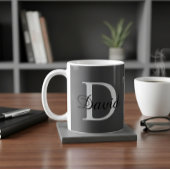 Modern Monogram Initial & Name Mug | Elegant Scrip Kaffeetasse