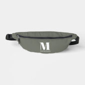 Modern Monogram Initial Name Sage Green Bauchtasche (Vorderseite)