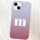 Modern Monogram Initial Pink Blue Gradient Case-Mate iPhone Hülle