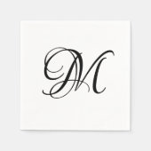 Modern Monogram Initial Serviette (Vorderseite)