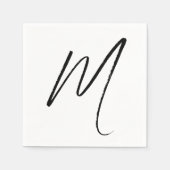 Modern Monogram Initial Serviette (Vorderseite)