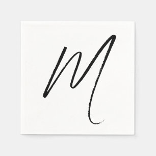 Modern Monogram Initial Serviette
