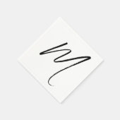 Modern Monogram Initial Serviette (Ecke)