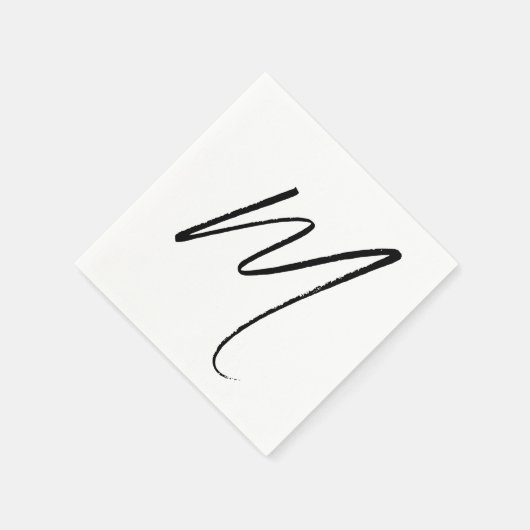 Modern Monogram Initial Serviette (Ecke)
