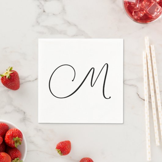 Modern Monogram Initial Serviette (Beispiel)