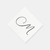 Modern Monogram Initial Serviette (Ecke)