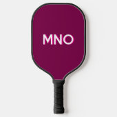 Modern Monogram Initials Drop Shadow Cherry Pink Pickleball Schläger (Vorderseite)