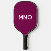 Modern Monogram Initials Drop Shadow Cherry Pink Pickleball Schläger (Rückseite)