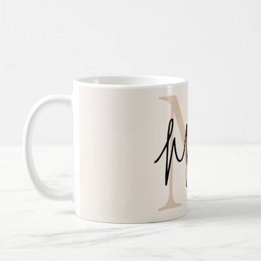 Modern Monogram Kaffeetasse (Links)