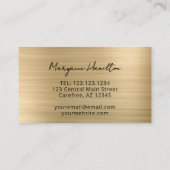 Modern Monogram Large Schriftart Gold Visitenkarte (Rückseite)