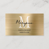 Modern Monogram Large Schriftart Gold Visitenkarte (Vorderseite)