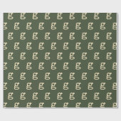 Modern Monogram Letter Schreibwriter Typografy Gre Geschenkpapier (Flach)