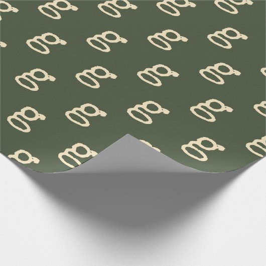 Modern Monogram Letter Schreibwriter Typografy Gre Geschenkpapier (Ecke)