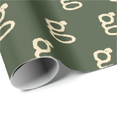 Modern Monogram Letter Schreibwriter Typografy Gre Geschenkpapier (Rolleneckpunkt)