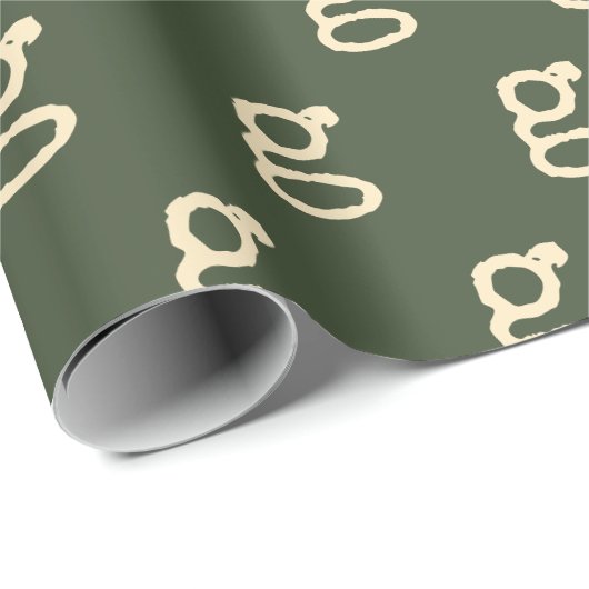 Modern Monogram Letter Schreibwriter Typografy Gre Geschenkpapier (Rolleneckpunkt)