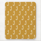 Modern Monogram Letter Typewriter Font Yellow Mousepad (Vorne)