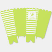 Modern Monogram Light Green Stripes Family Reunion Geschenkschachtel (Ungeklappt)