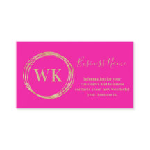 Modern-Monogram-Logo-Hot-Pink-Gold