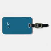  Modern Monogram Luggage Tag Gepäckanhänger (Vorderseite horizontal)
