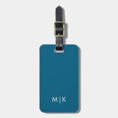  Modern Monogram Luggage Tag Gepäckanhänger (Vorderseite vertikal)