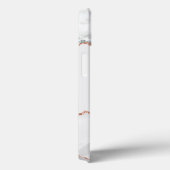 Modern Monogram M White Agate Marmor Rose Gold Case-Mate iPhone Hülle (Rückseite / Rechts)