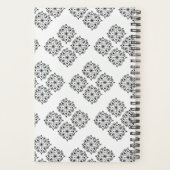 Modern Monogram Mandala Ornament Yoga Planer (Rückseite)