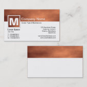 Modern Monogram - Martian Dust Storm Visitenkarte (Vorne/Hinten)